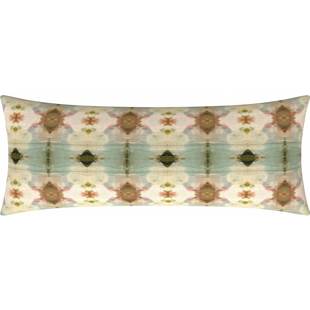 Under The Sea Dark Green linen pillow from Laura Park Designs bolster size