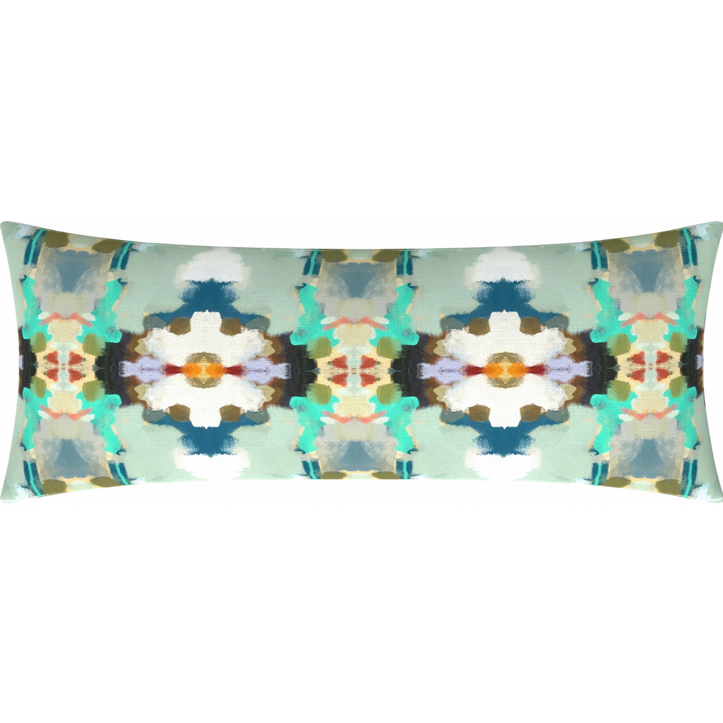 Orchid Blossom Royal Blue Throw Pillow bolster