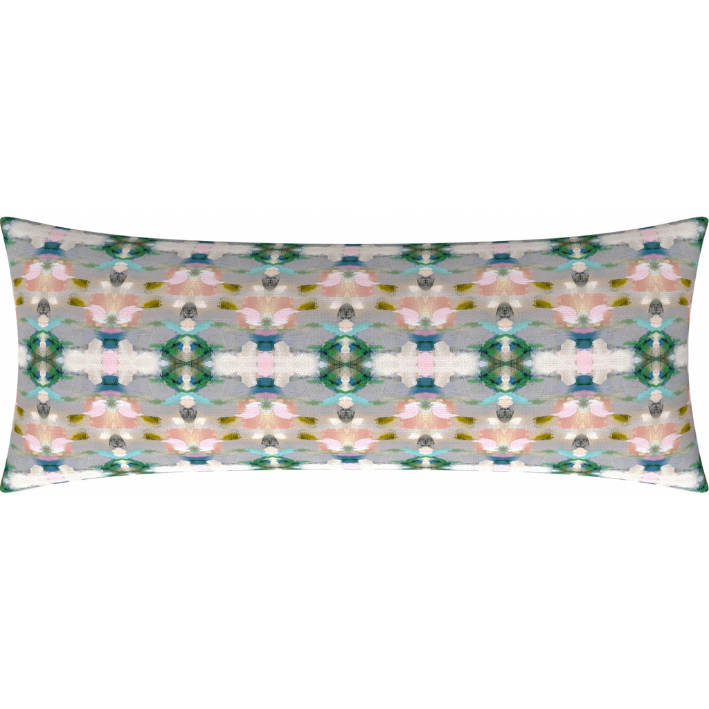 Indigo Girl Green Linen Pillow 14" x 36" bolster