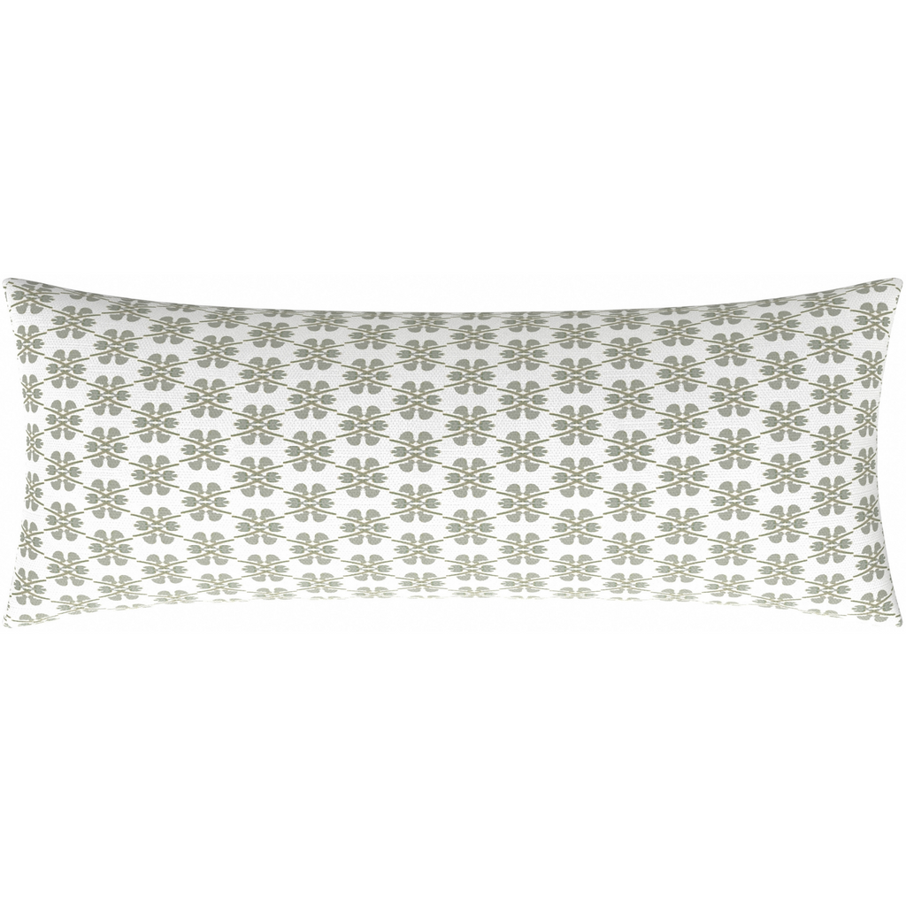 Clover Stone Linen Pillow from Laura Park Designs, bolster