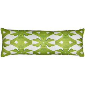 Palm Green Linen Throw Pillow 14" x 36" bolster