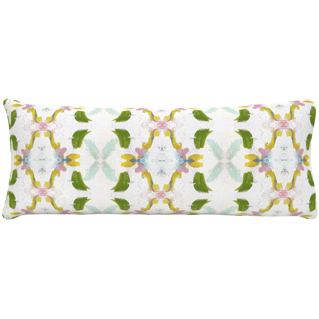 Dogwood Linen Throw Pillow 14" x 36" bolster
