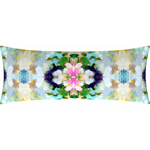 Nantucket Bloom Linen Throw Pillow 36" bolster