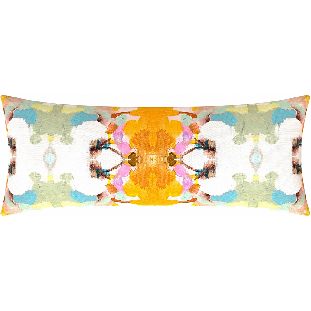 Orange Crush Linen Throw Pillow bolster