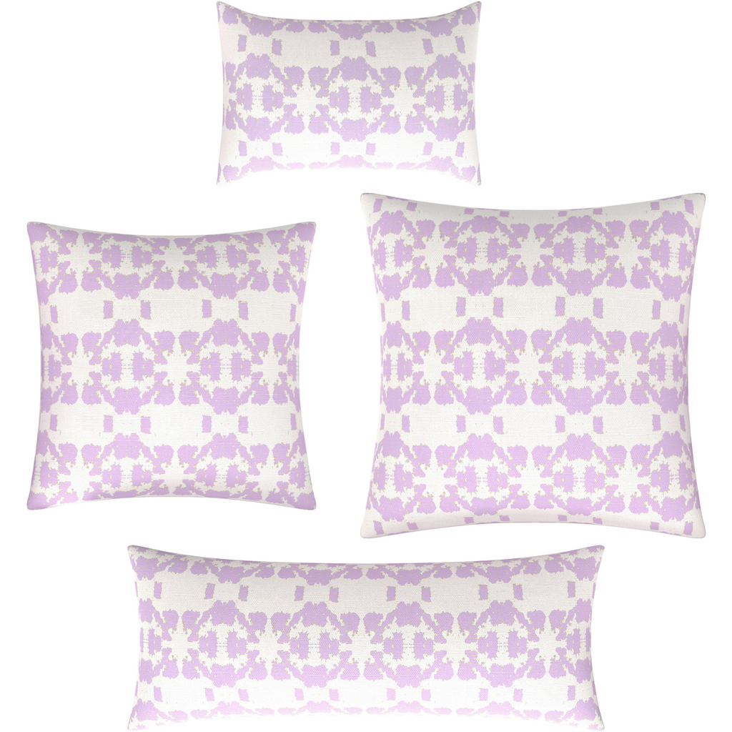 Mosaic Lavender Linen Throw Pillow collection