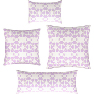 Mosaic Lavender Linen Throw Pillow collection