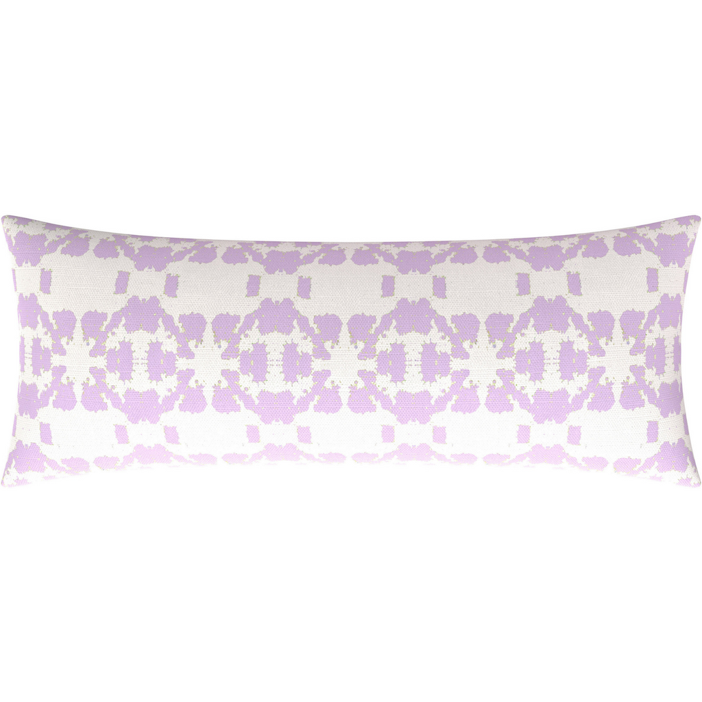 Mosaic Lavender Linen Throw Pillow bolster