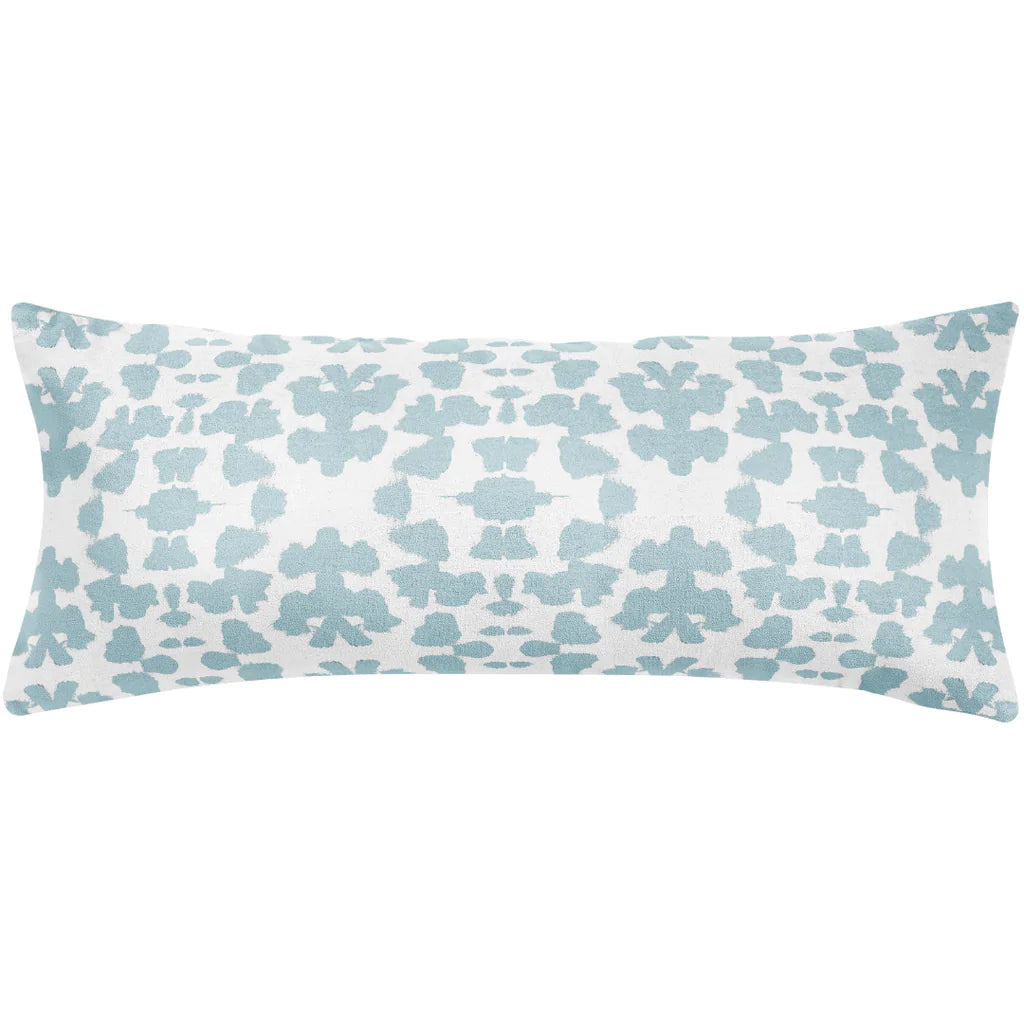 Chintz Mist Throw Pillow sublte blue 14" x 36" bolster