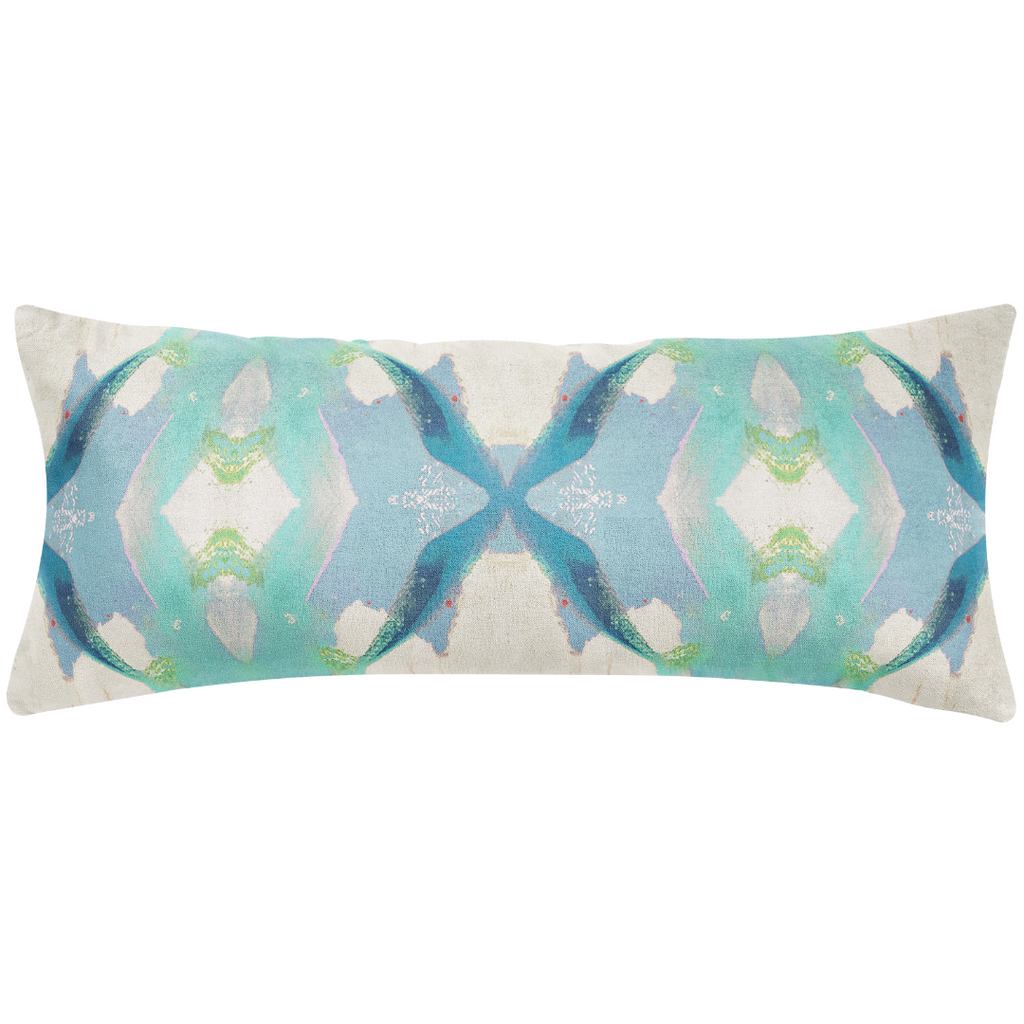 Jasmine Blue Indoor Throw Pillow 14" x 36" bolster
