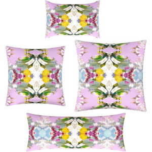 Poppy Pink Linen Throw Pillow collection