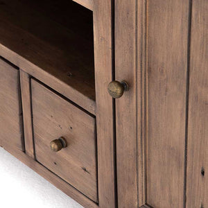 Irish Coast TV Console in sundried ash reclaimed wood from Four Hands door detail