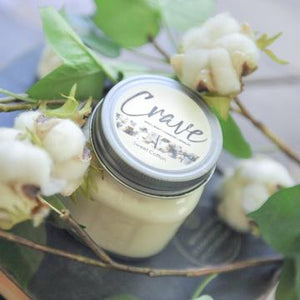 Mason Jar Candle in 8 or 16 ounces with your favorite Crave Candles scent