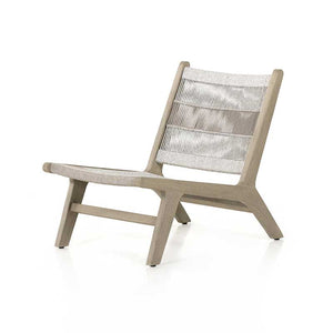Julian Outdoor Chair in weathered grey rope and teak from Four Hands