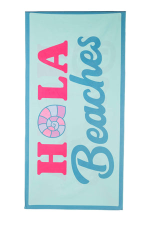 Hola Beaches Quick Dry Beach Towel in blue is super soft and absorbent