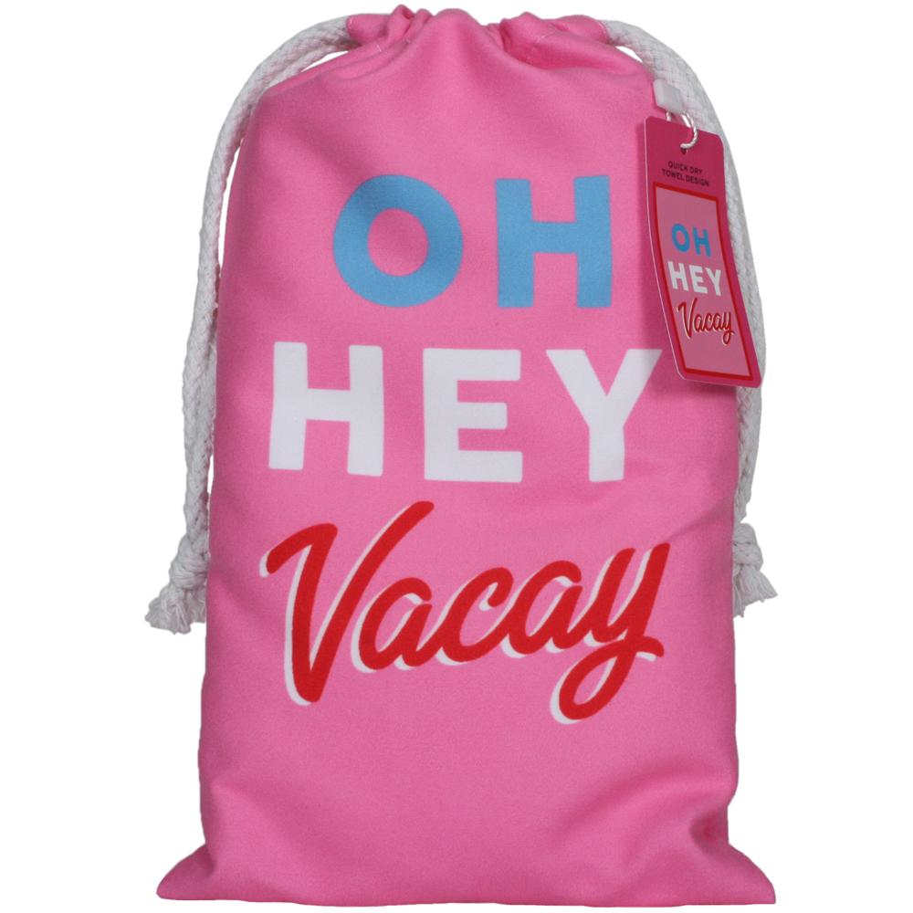 Oh Hey Vacvay Qiuck Dry Beach Towel has a matching carry bag