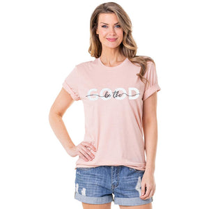 Be The Good women's graphic t-shirt peach from Katydid