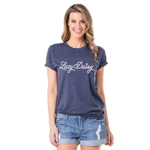 Lazy Daisy T-Shirt in navy