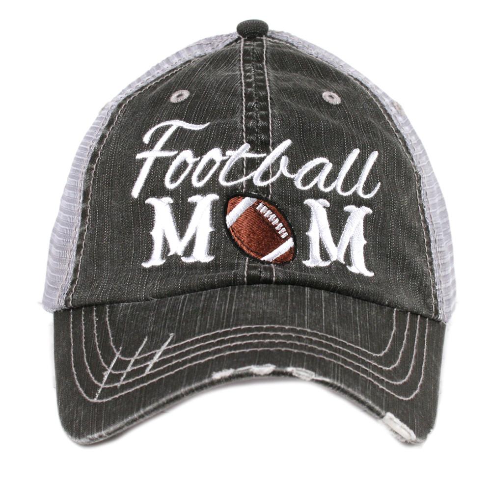 Football Mom Trucker Hat embroidered cap from Katydid