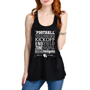 Football Poster Women's Tank Top in black from Katydid
