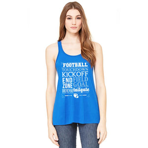 Football Poster Women's Tank Top in royal blue from Katydid