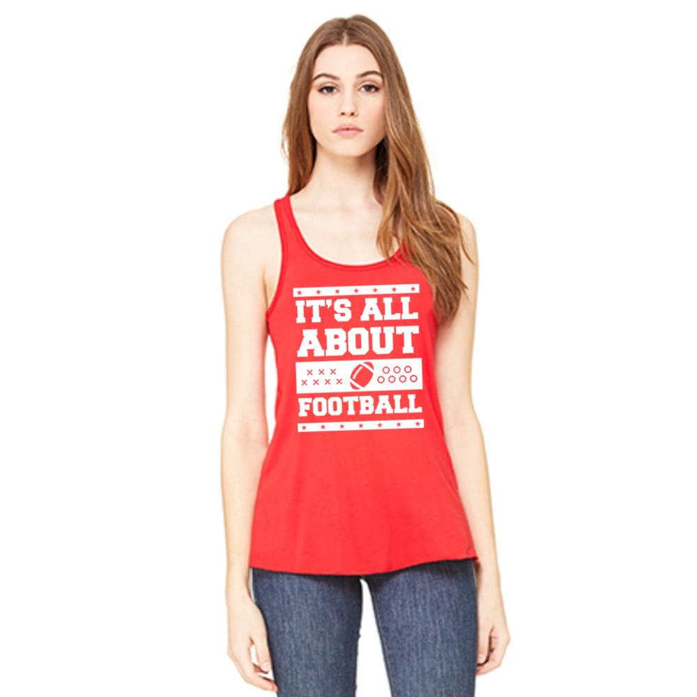 It's All About Football Women's Tank Top in red from Katydid