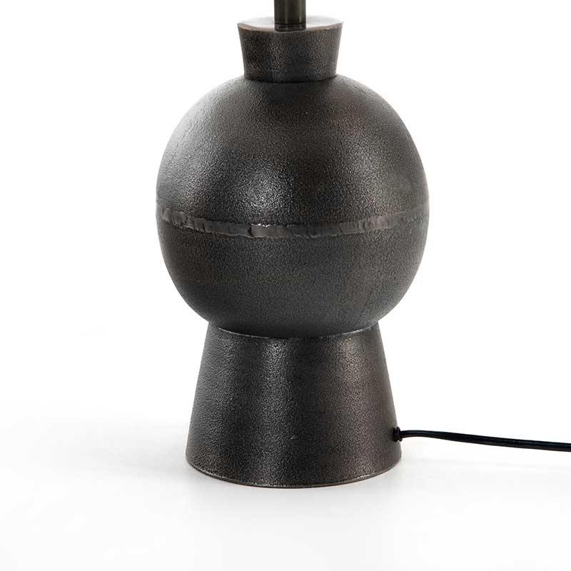 Kelita Table Lamp textured black finish detail