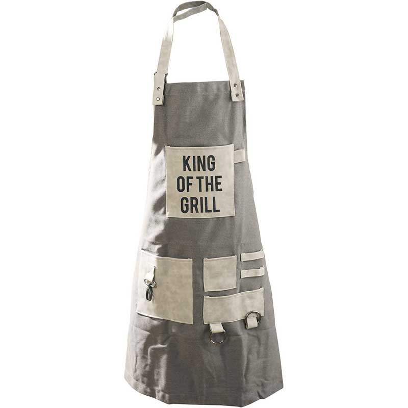 King of the Grill grilling apron 100% cotton canvas lifestyle view