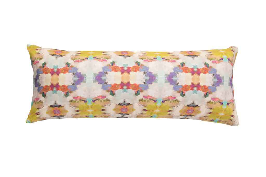 Carpe Diem Purple Linen Cotton Pillow Laura Park Designs Bolster