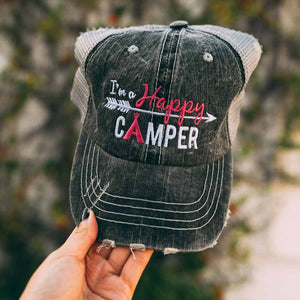 I'm A Happy Camper Trucker Hat