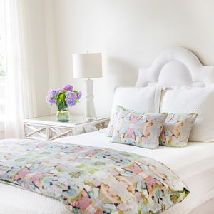 Martini Olives duvet cover in a variety of soft colors from Laura Park Designs
