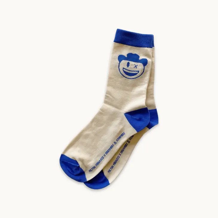 Milton Menasco Cowpoke Slippers limited edition socks in blue trim