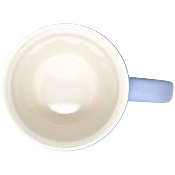 Nauti But Nice Cup in light blue matte finish with slogan inside view