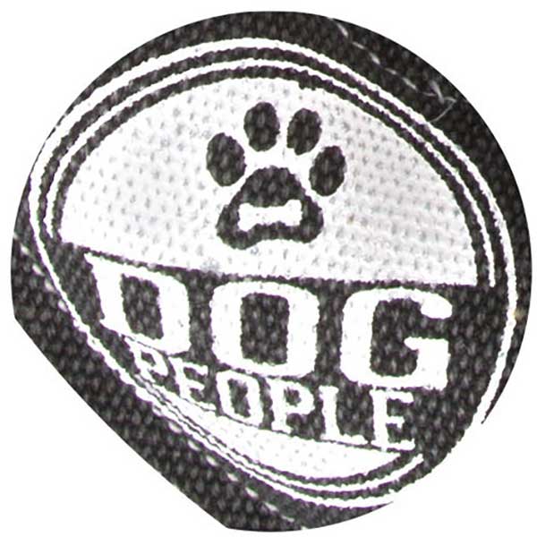 Nauti Dog canvas chew toy with squeaker made of polyester and cotton Dog People logo