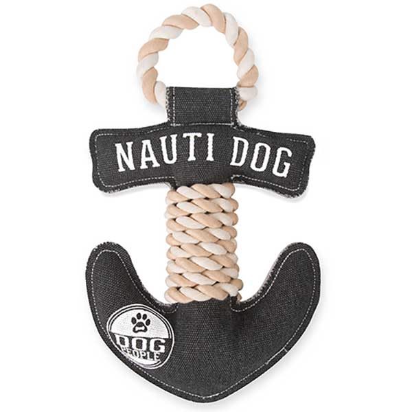 Nauti Dog canvas chew toy with squeaker made of polyester and cotton
