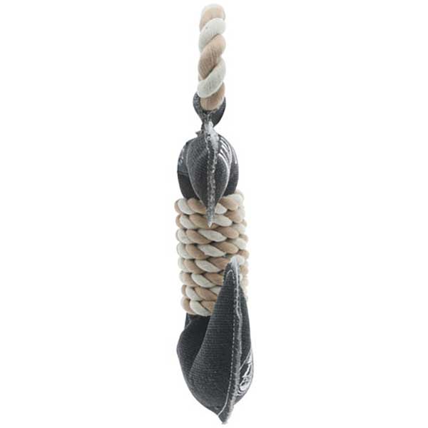 Nauti Dog canvas chew toy with squeaker made of polyester and cotton