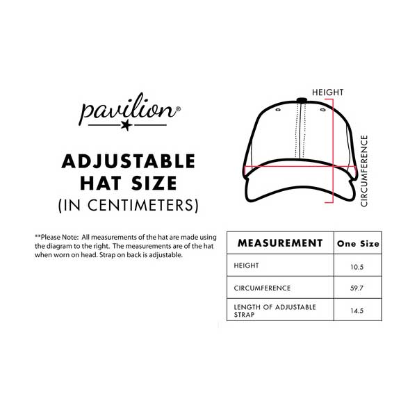 Nauti People white ball cap with embroidered slogan size chart