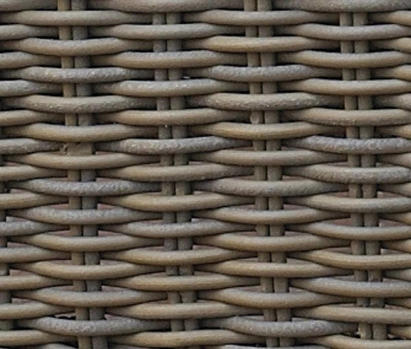 Nautilus Outdoor Armless Chair in grey Kubu weave from Padma's Plantation weave detail