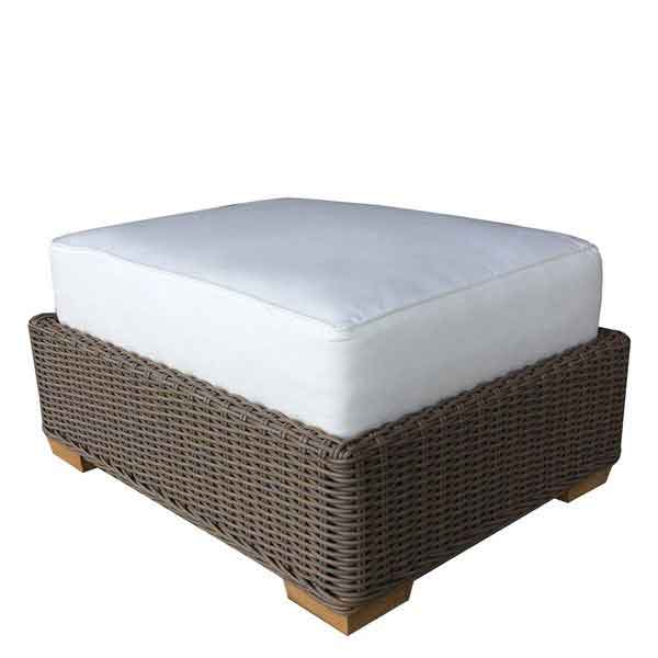 Nautilus Outdoor Ottoman in Kubu weave from Padma's Plantation