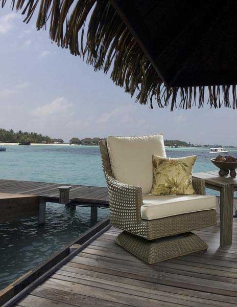 Cayman Islands Outdoor Rocking Swivel Chair Padma's Plantation Lifestyle Image 1