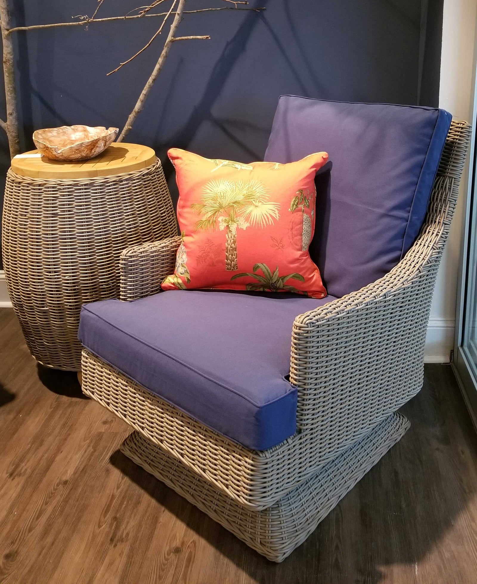 Cayman Islands Outdoor Rocking Swivel Chair Padma's Plantation Lifestyle Image 2