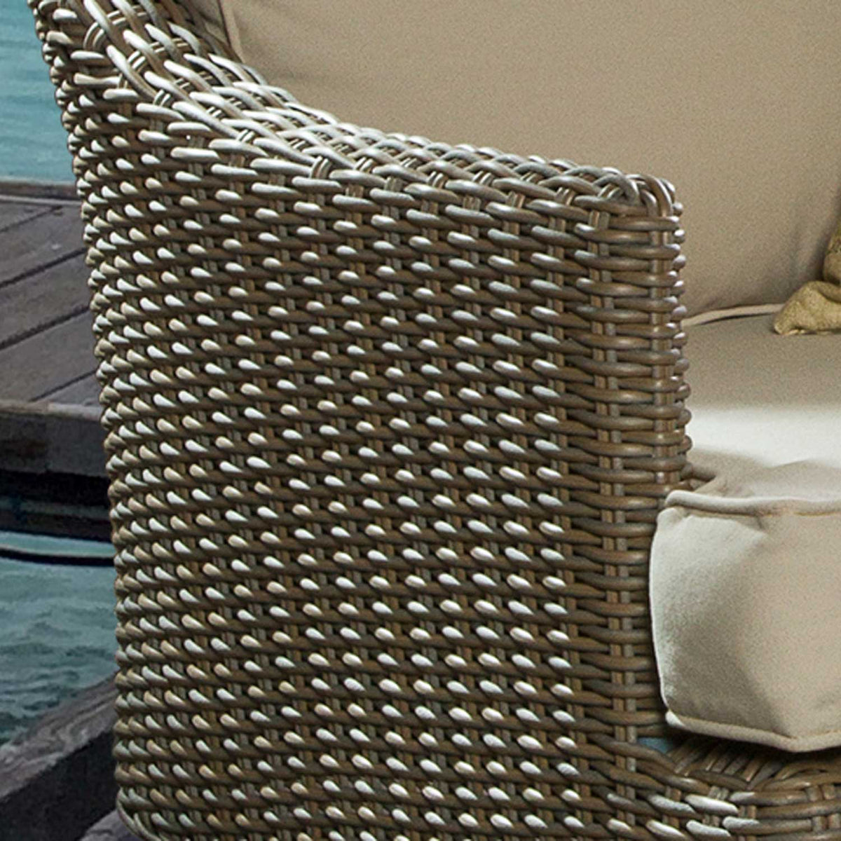 Cayman Islands Outdoor Rocking Swivel Chair Padma's Plantation Back Detail