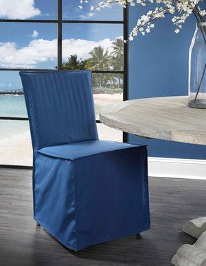 Boca Dining Chair Slipcover Padma's Plantation Navy Lifestyle