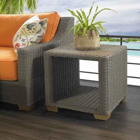 Nautilus Outdoor Side Table Padma's Plantation Lifestyle Image