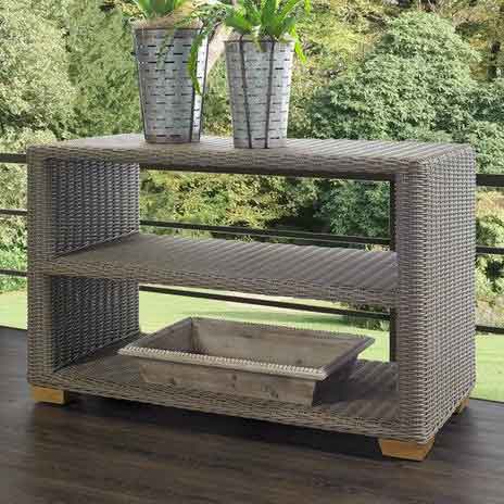 Nautilus Outdoor Console Table Padma's Plantation Lifestyle Image