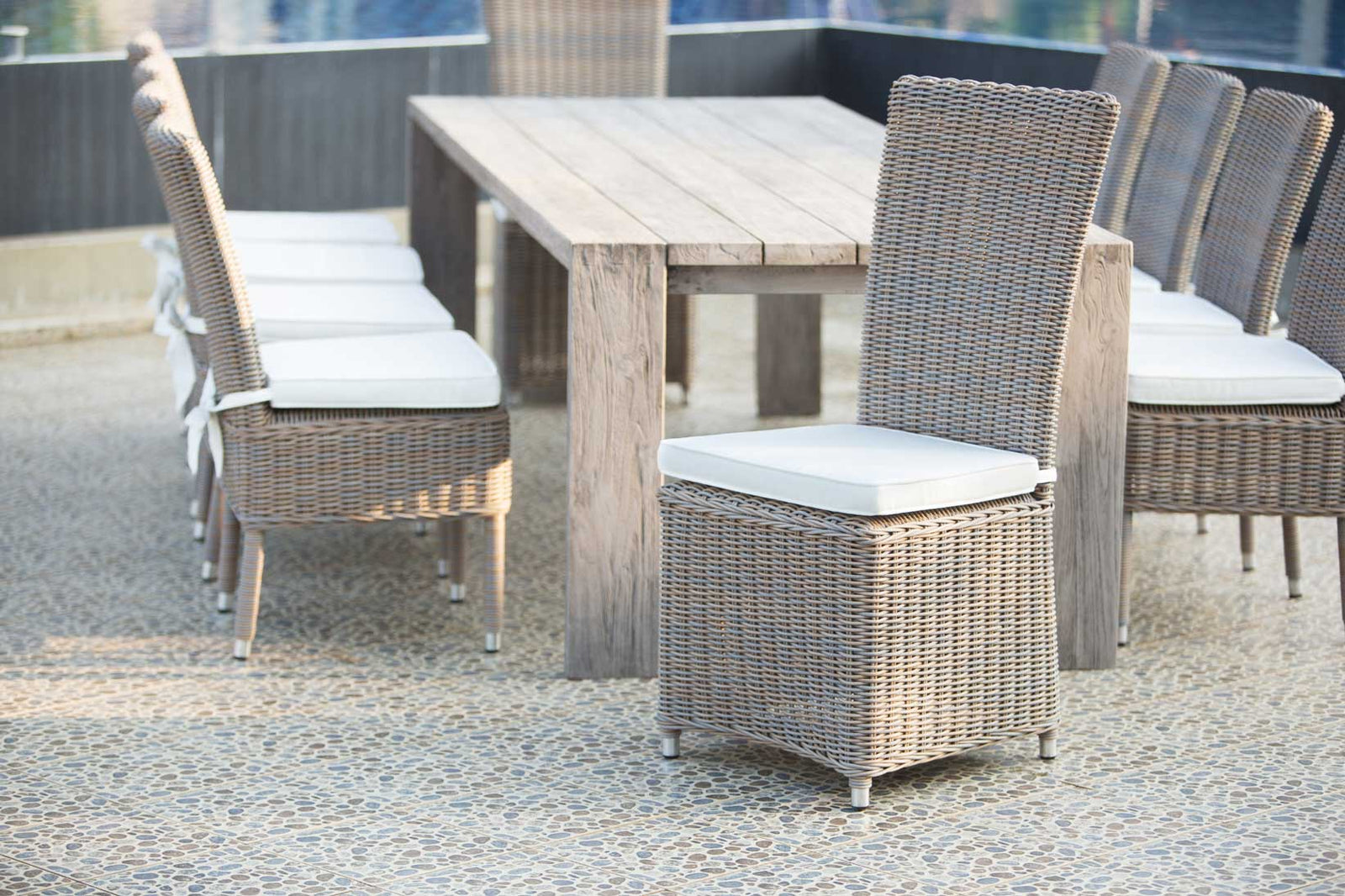 Nico Outdoor Dining Chair Padma's Plantation Patio Lifestyle