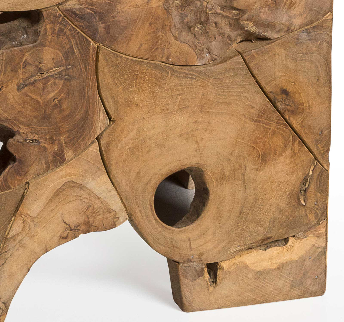 Teak Root End Table Padma's Plantation Base Detail