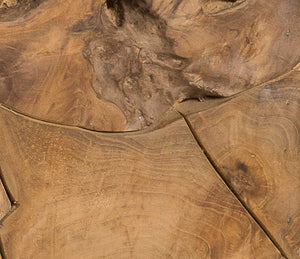 Teak Root End Table Padma's Plantation Grain Detail