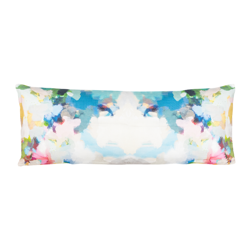 Park Avenue linen pillow in a variety of soft colors from Laura Park Designs. Bolster pillow