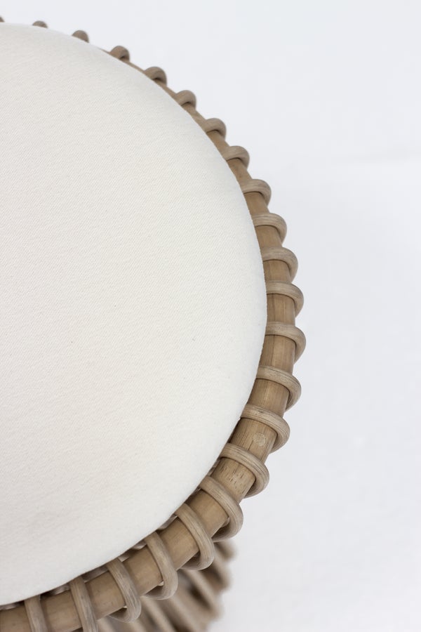 Ranch Stool with twill cushion detail