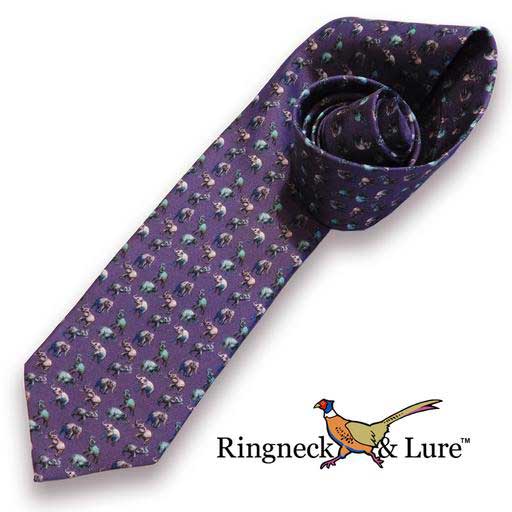 Elephants navy blue necktie from Ringneck & Lure